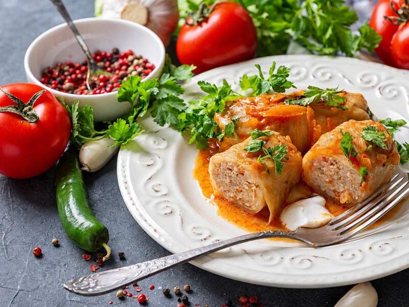 Goloubtsi à la Viande porc-bœuf – rouleaux de chou salé