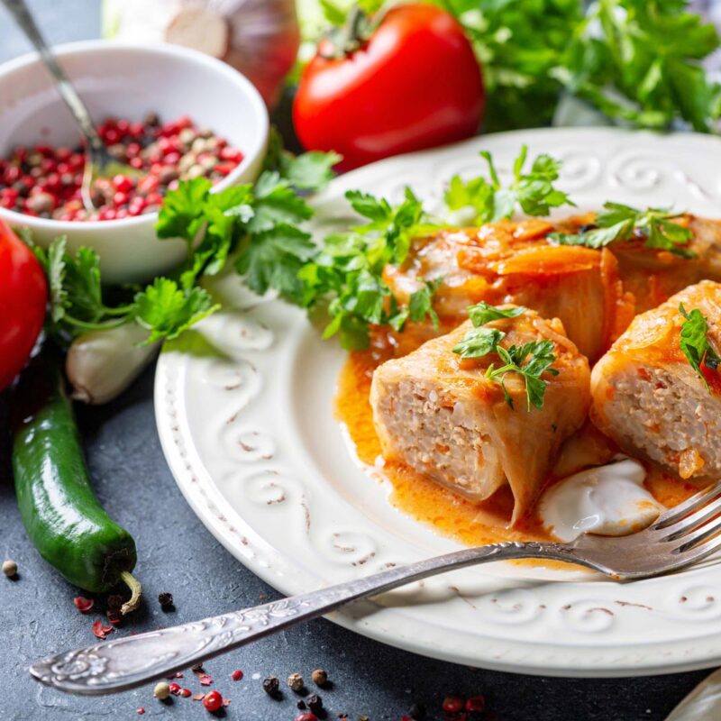 Goloubtsi à la Viande porc-bœuf – rouleaux de chou salé