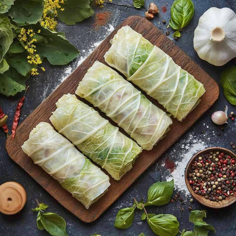 Goloubtsi au Poulet – rouleaux de chou farcis salé