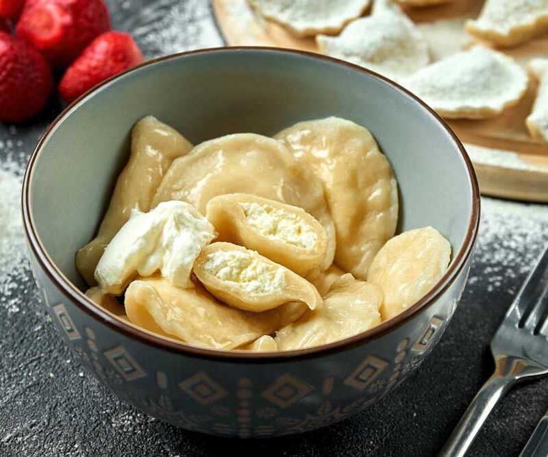 Vareniki au fromage frais sucrés